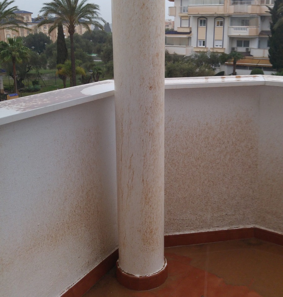 fachada afectada calima en malaga