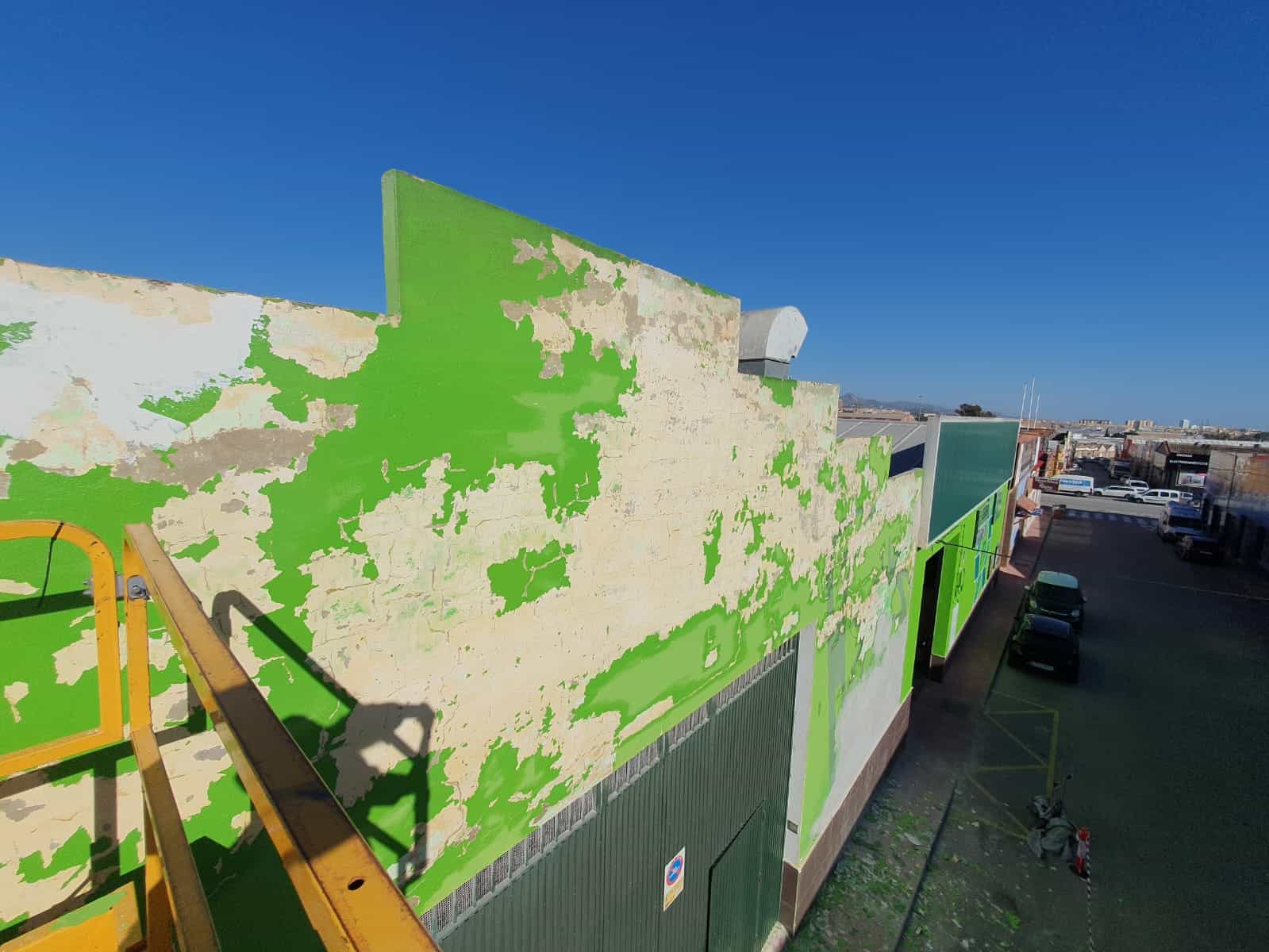 Trabajos de pintura y rehabilitación de fachada en Tesesa